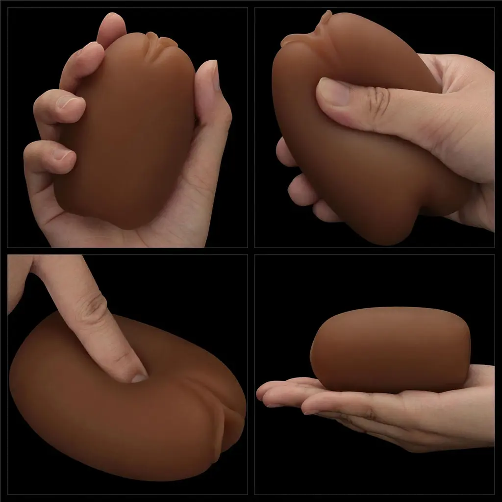 Подвійний мастурбатор Lovetoy Slider Double-Ended Vagina and Anus (коричневий) - фото 8