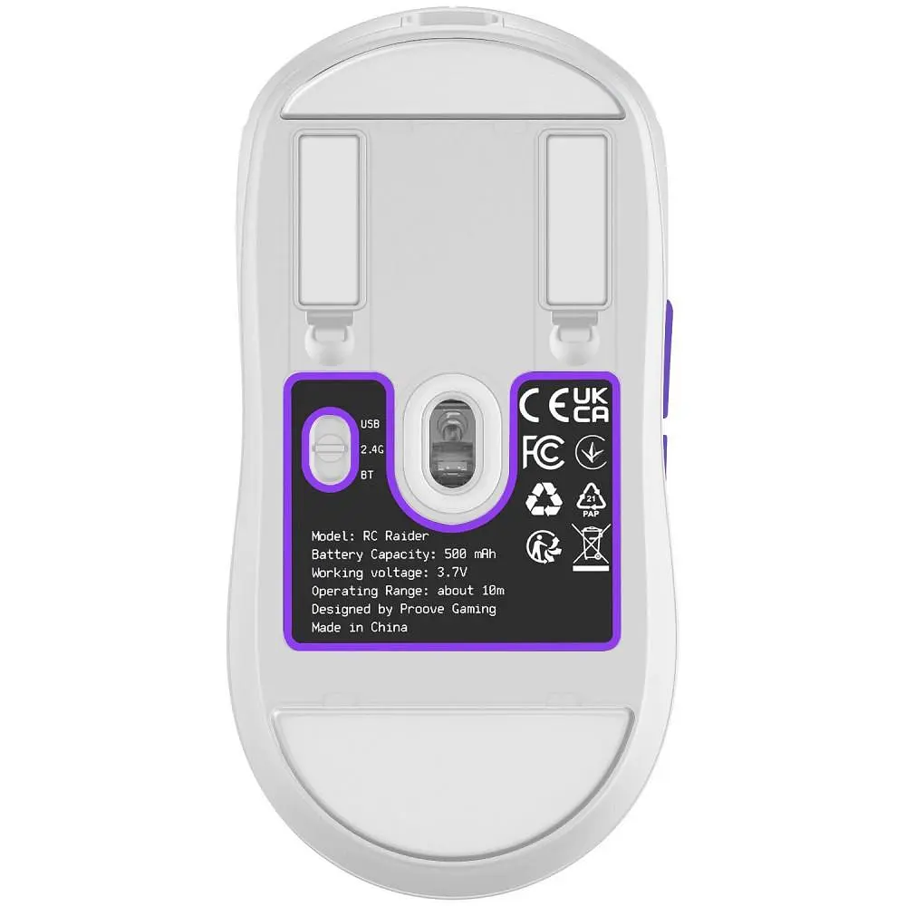 Миша Proove Gaming RC Raider 8K White Purple (WMRR00122017) - фото 8