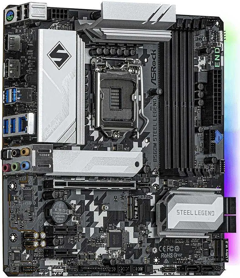 Материнская плата AsRock B560M Steel Legend (B560M Steel Legend) (Socket 1200, Intel B560, Micro-ATX) Б/у - фото 2