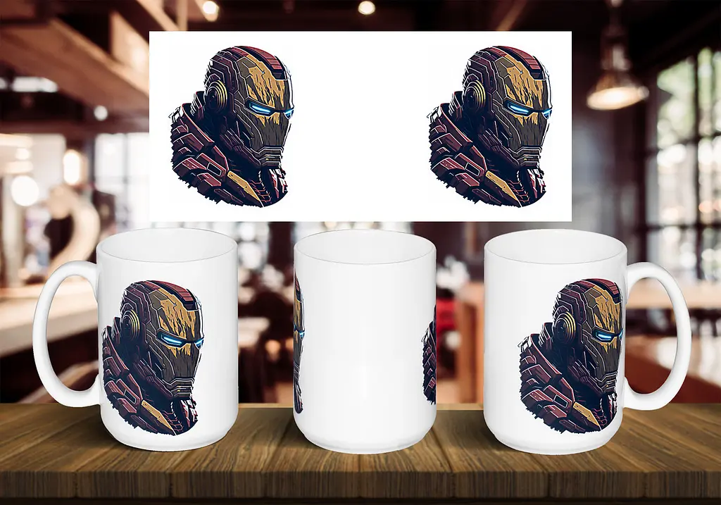 Чашка "Iron Man art" 425 мл Жовта