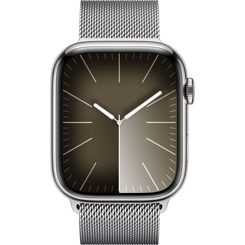 Смарт-годинник Apple Watch Series 9 GPS + Cellular 45mm Silver Stainless Steel with Silver Milanese Loop (MRMQ3) [92678] - фото 2