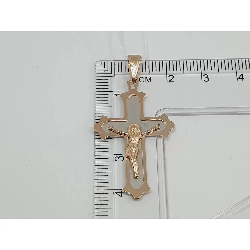 Золотой крестик Favoritum. Распятие Христа. 710021 - фото 4