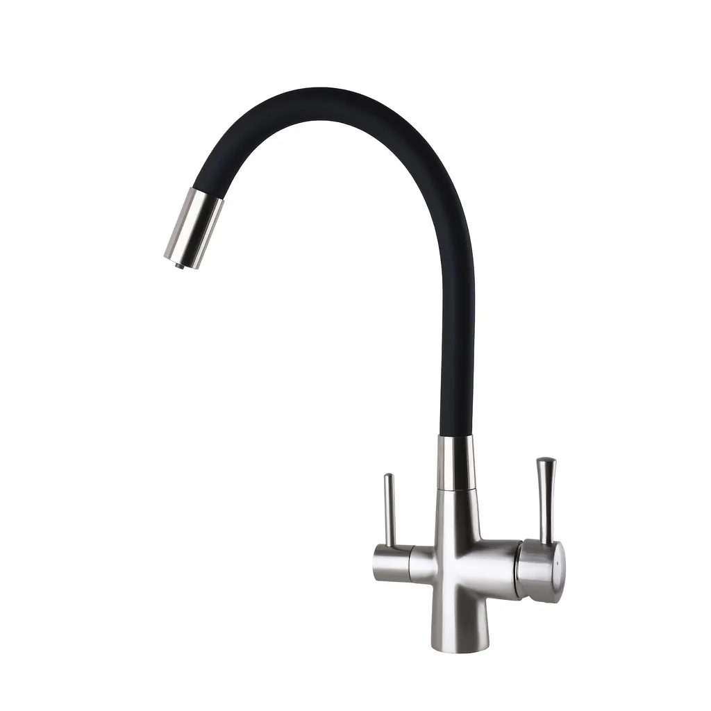 Смеситель для кухни под осмос Globus Lux GLLR-0903-8-StSteel Черный матовый - фото 4