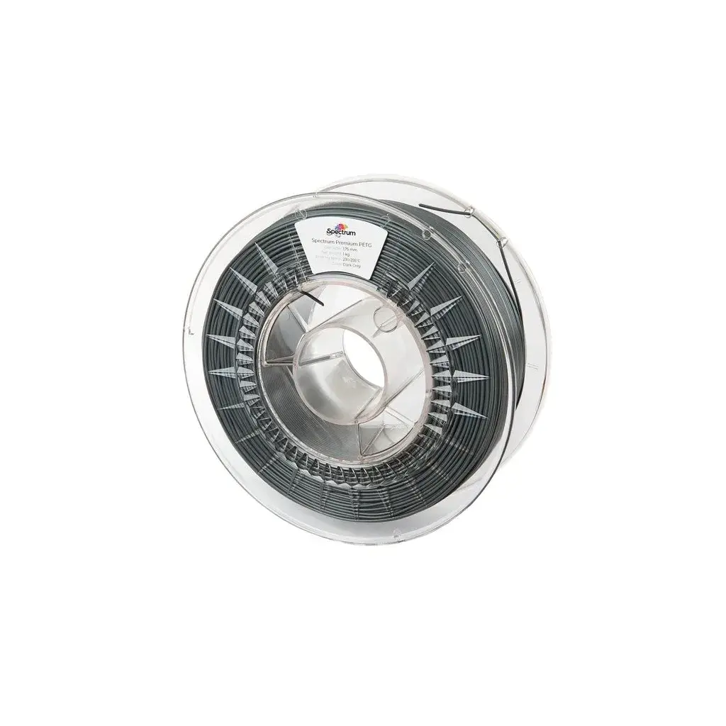 Пластик для 3D-принтера Spectrum PET-G Premium 1.75mm DARK GREY 1kg (RAL 7011) (80310)