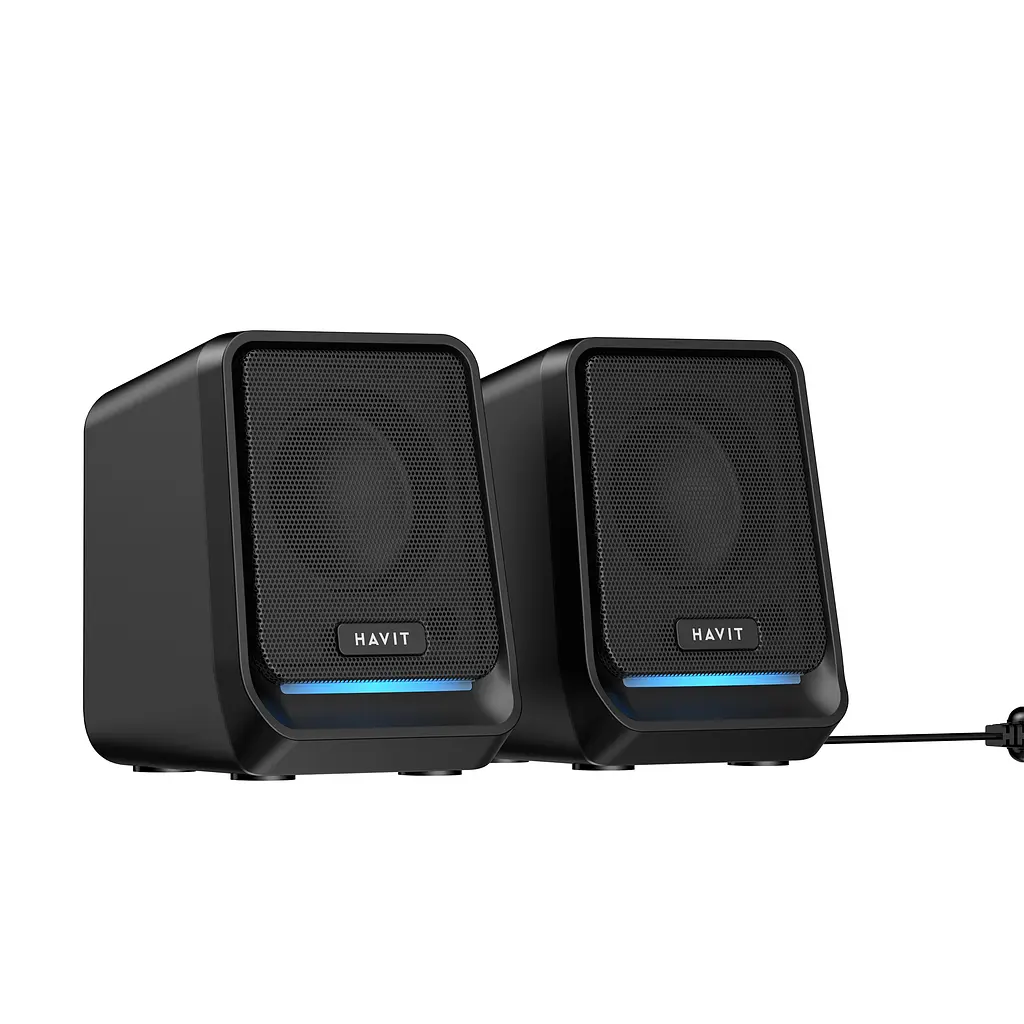 Стерео колонки HAVIT SK767 USB 10W RGB Black HAVIT (29405-000) - фото 4