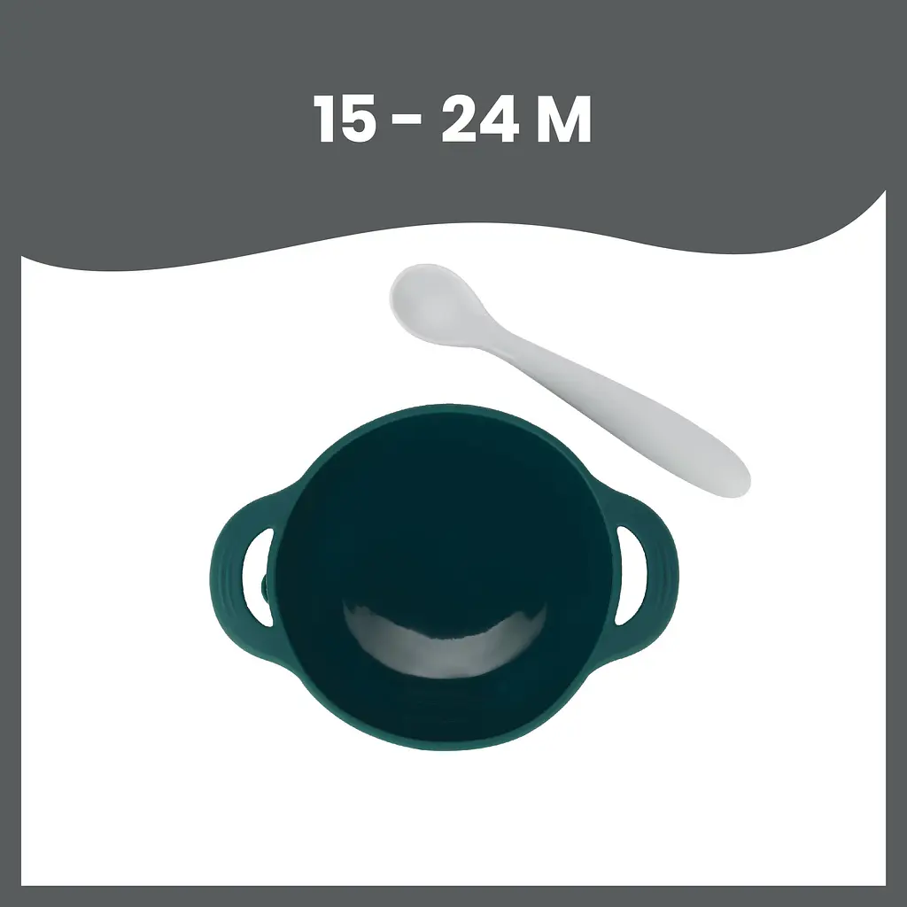 Набір тарілка на присосці і ложка Babymoov TAST'ISY, синій (A005405) - фото 3