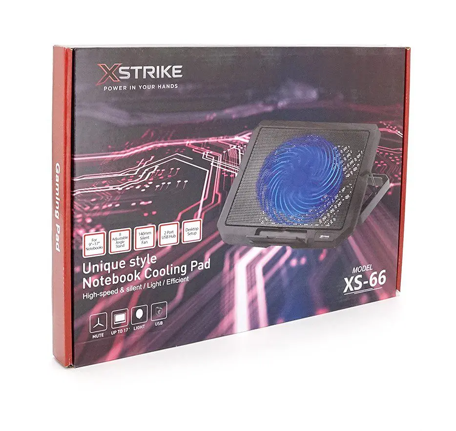 Охолоджувальна підставка для ноутбука до 15.6 дюймів XSTRIKE 66XS 1xfans 140mm - фото 3