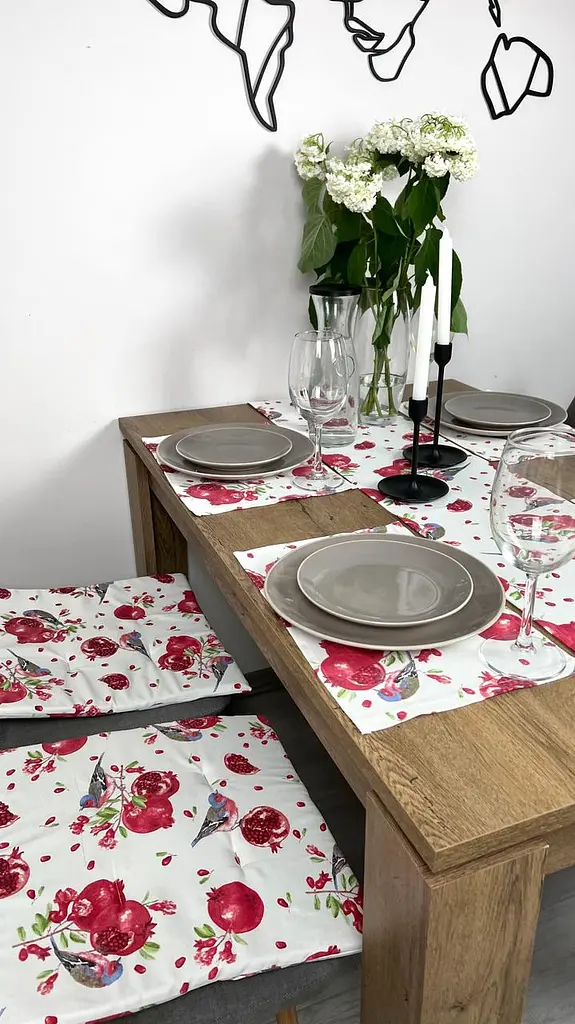 Комплект Дорожка водоотталкивающая Гранатовый принт 200х40 см 4 шт. - фото 6