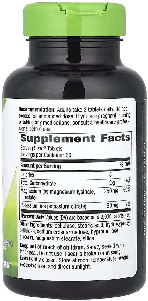 Вітаміни та мінерали Nature's Way Krebs Magnesium Potassium, 120 вегакапсул - фото 2