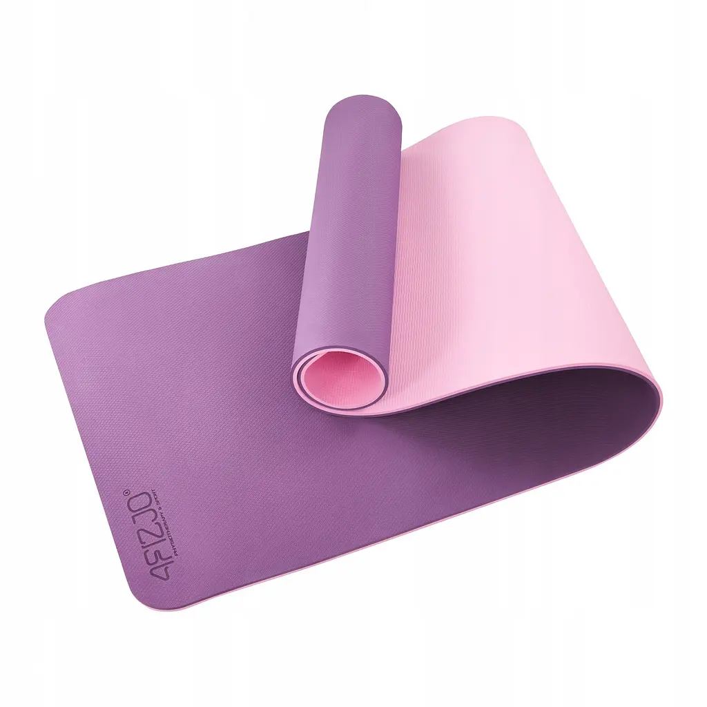 Коврик (мат) для йоги та фітнесу 4FIZJO TPE 180 x 60 x 1 см 4FJ0390 Violet/Pink (P-5907739316967) - фото 8