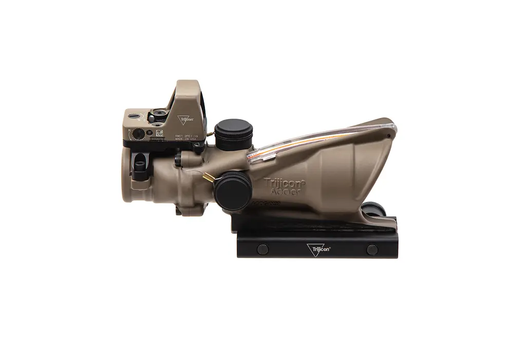 Комплект Trijicon прицел ACOG 4x32 BAC и прицел коллиматорный RMR 3.25 МОА FDE - фото 4