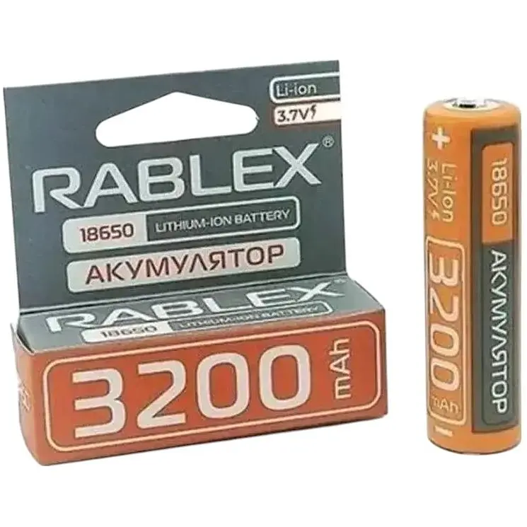 Литий-ионный аккумулятор Rablex 18650 3200 mAh 3.7 V (Li-ion) Original - фото 3