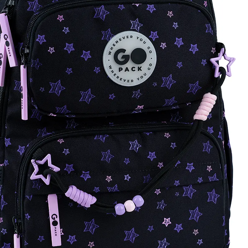 Рюкзак GoPack Education 120M-1 Stars Чорно-фіолетовий (GO26-120M-1) - фото 16