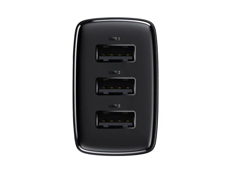 Зарядний пристрій BASEUS Compact 3U 17 W чорний (CCXJ020101) - фото 5