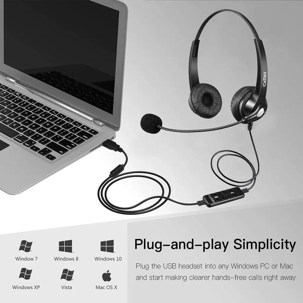 Гарнітура Callez провідна USB з шумоподавляючим мікрофоном - фото 5
