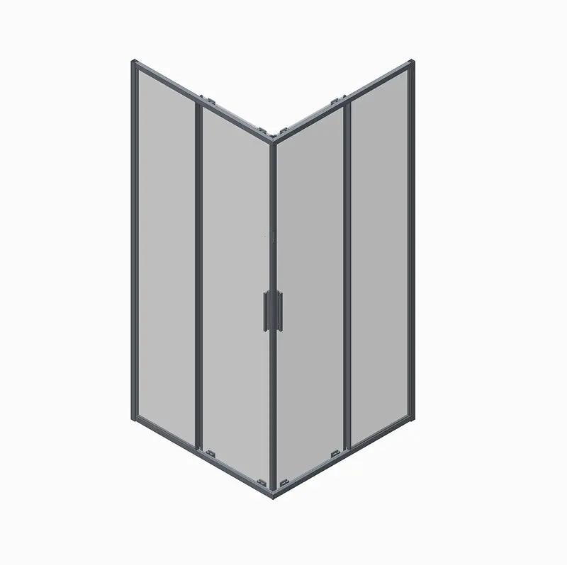 Душова кабіна без піддону Koer Sr SC10-90x90x195-TR-12 прозоре скло Easy Clean 6мм, матове золото KR5943, Золотий, прозорий, золотий - фото 7