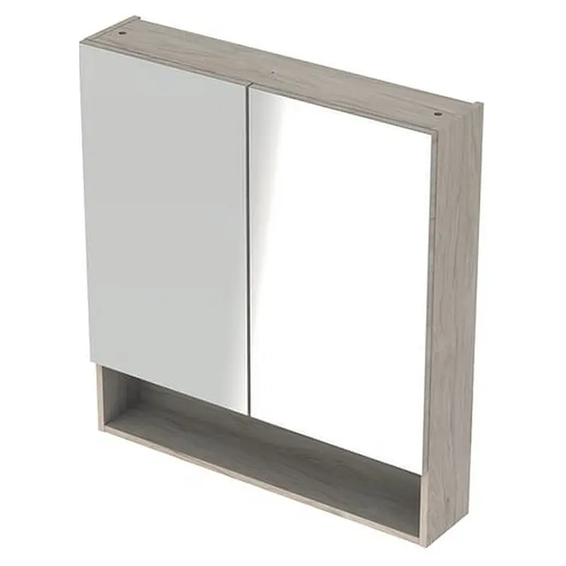 Дзеркальна шафа Geberit Selnova Square 80 см 501.271.00.1 світлий горіх