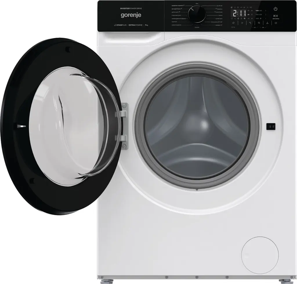Пральна машина Gorenje фронтальна 7 кг 1400 A+++ 47 см дисплей пар інвертор білий - фото 6