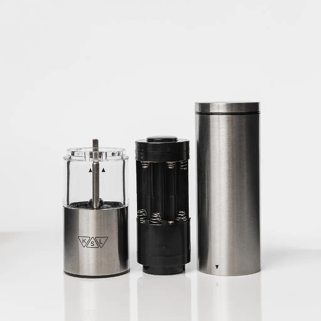 Набор электрических мельниц для соли, перца и специй KSL серебристый  - фото 4