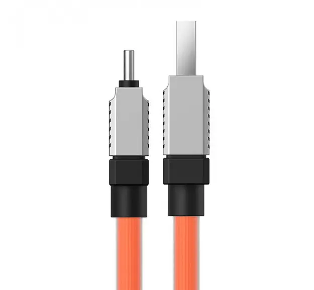 Кабель Baseus CoolPlay Series Fast Charging Cable USB to Type-C 100W 1m CAKW000607 Orange - фото 3