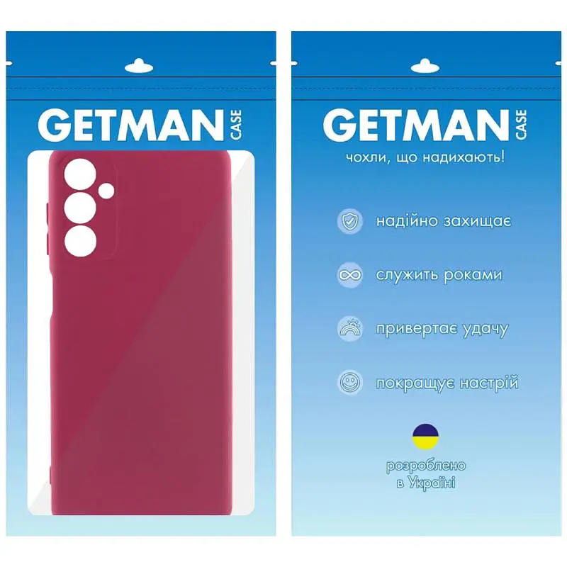 Чохол TPU GETMAN Liquid Silk Full Camera для Samsung Galaxy A04s Бордовий / Marsala - фото 5