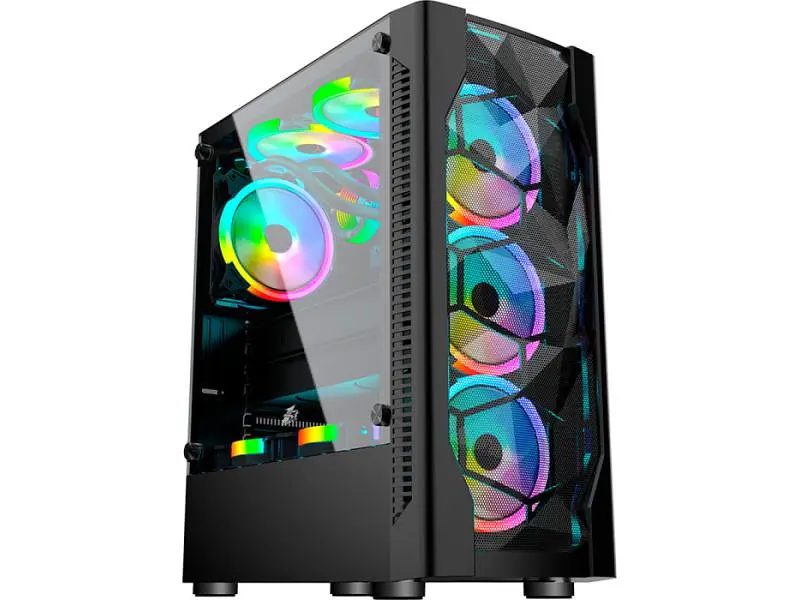 Корпус 1stPlayer D4-BK-4F1