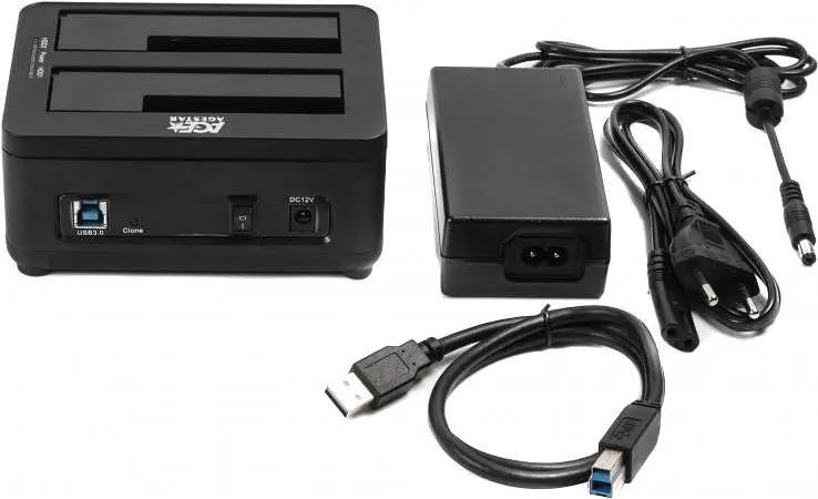 Док-станція AgeStar 3UBT8 Black для HDD/SSD 2.5"/3.5" USB 3.0 - фото 2