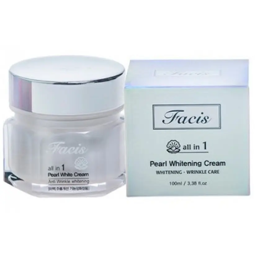 Крем для освітлення Jigott Facis All-In-One Pearl Whitening Cream, з перловим порошком, 100 мл - фото 2