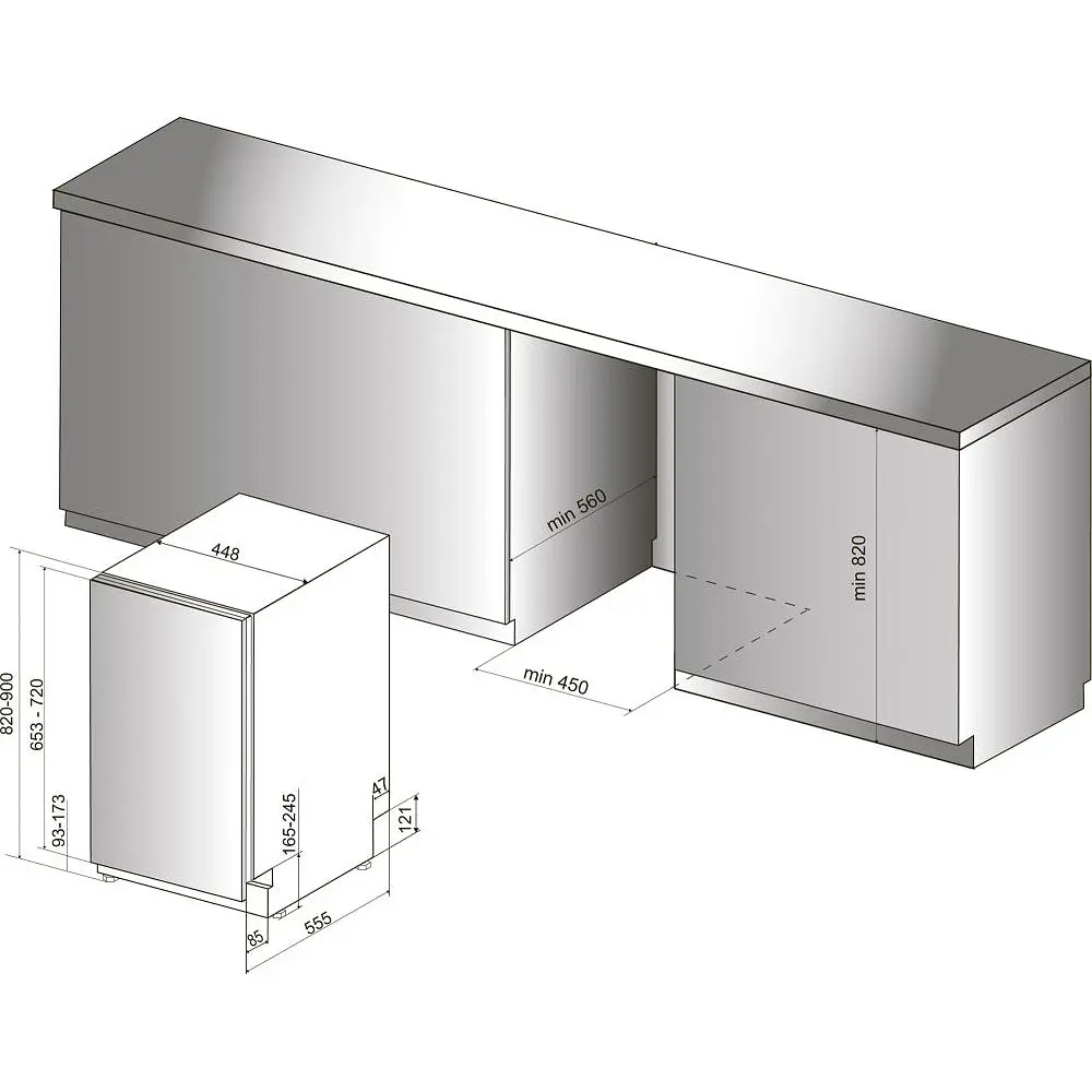 Посудомийна машина Hotpoint-Ariston HSIC 3T127 C - фото 3