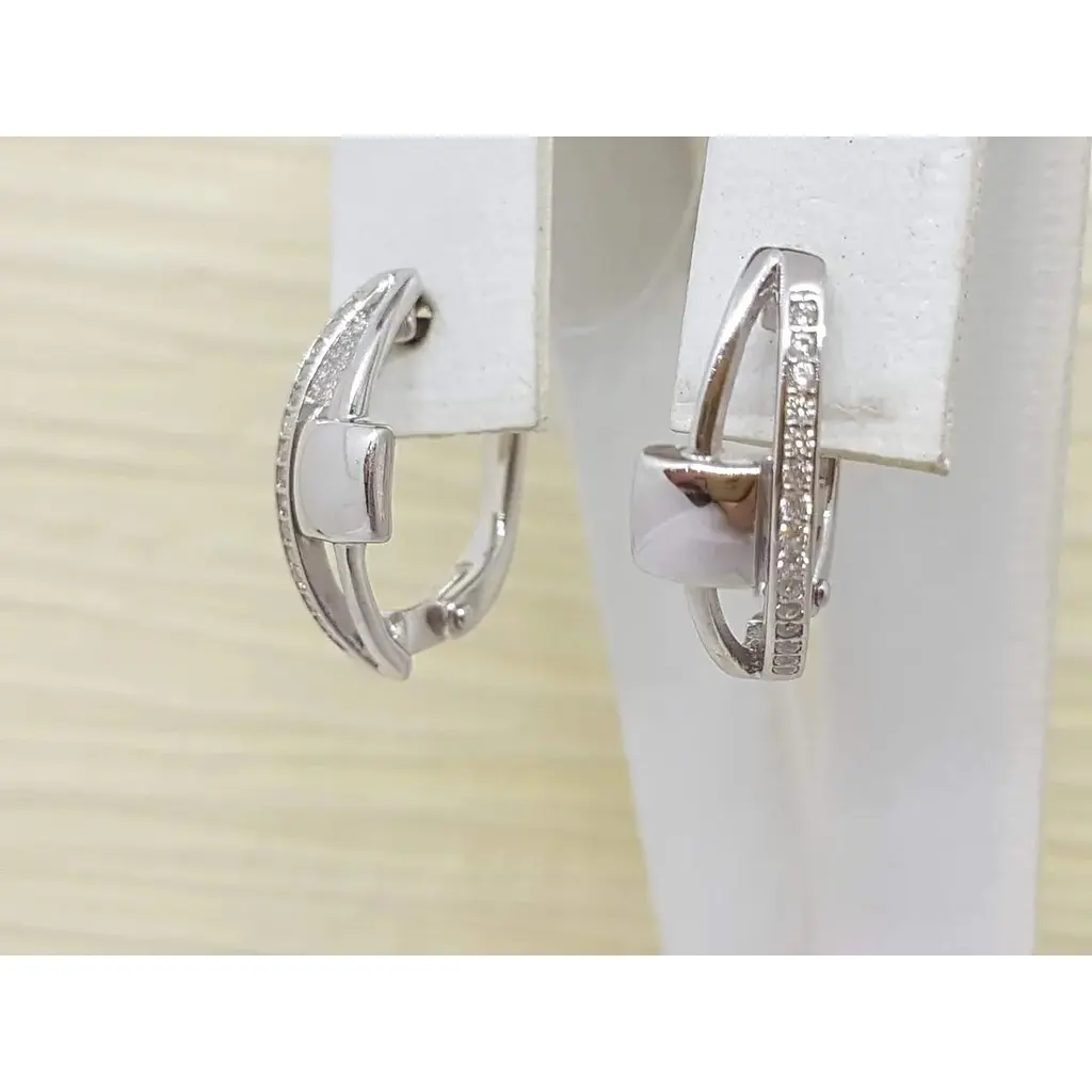 Серебряные серьги Qvaliz с фианитами. 902-01077 - фото 2