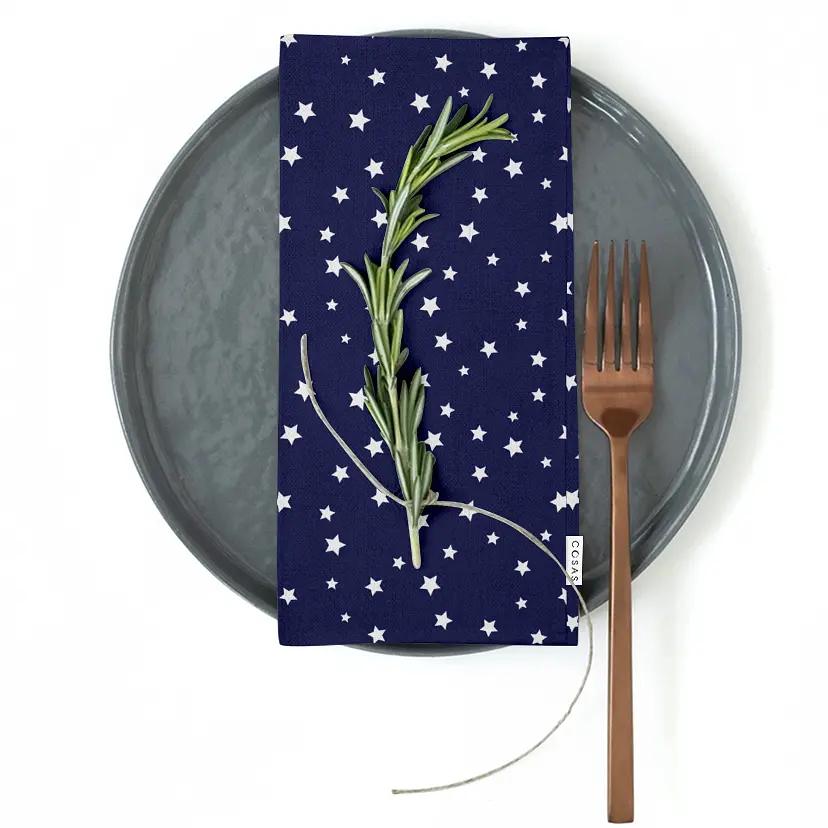 Серветки Cosas Dark Blue Starfall 35х35 см 2 шт. (Set-2Serviette_StarfallBlue_35) - фото 2