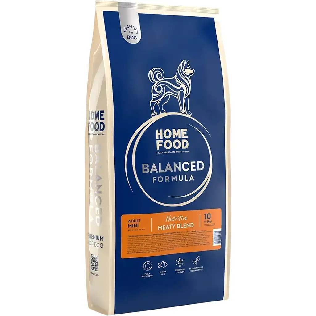 Сухий корм для дорослих собак малих порід Home Food Premium Nutritive Balanced Formula м’ясне асорті 10 кг