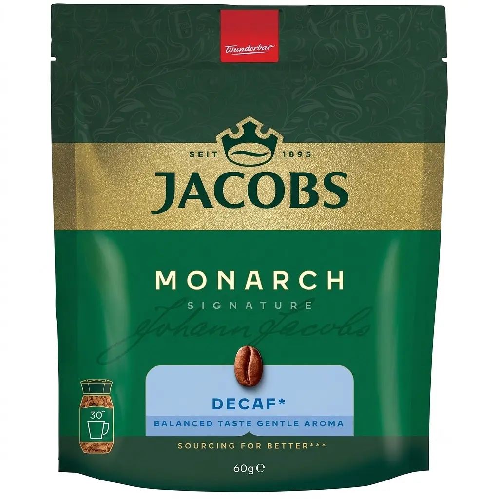 Кава розчинна Jacobs Monarch, оригінал, б/коф економ.пакет 60 г