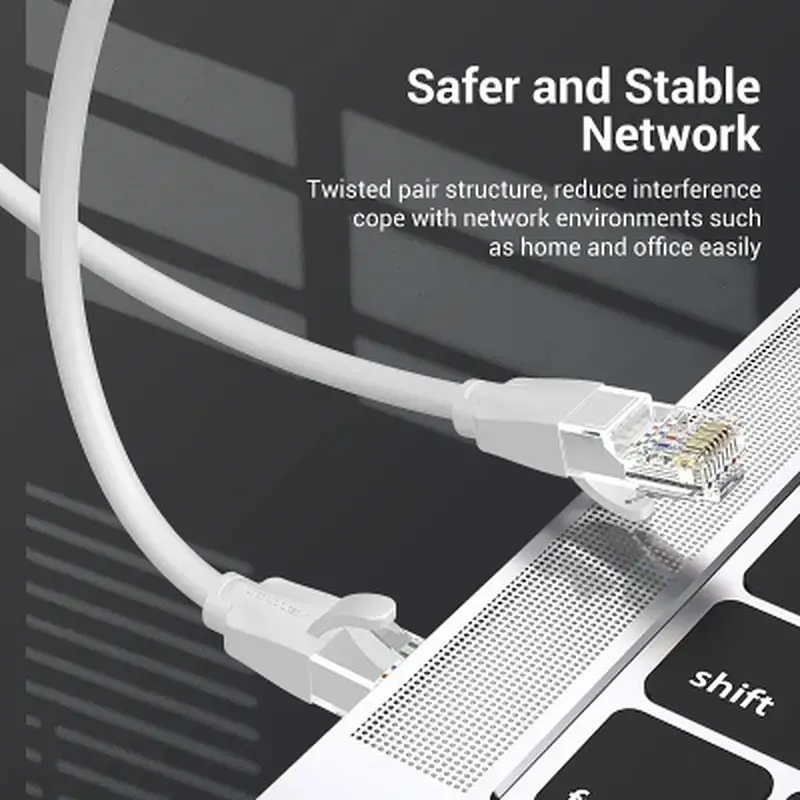 Патч-корд 1м, UTP cat 6 RJ-45 gray Vention (IBEHF) - фото 4