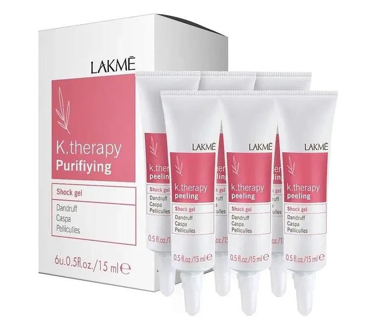 Гель интенсивного воздействия Lakme K.Therapy Peeling Shock Gel, против перхоти, 6 шт. х 15 мл - фото 3
