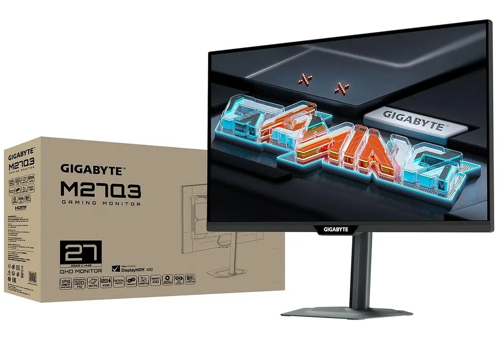 Монітор 27" Gigabyte iтор M27Q3 Gaming Monitor QHD IPS 300Hz/OC 320Hz (M27Q3 Gaming Monitor) - фото 7