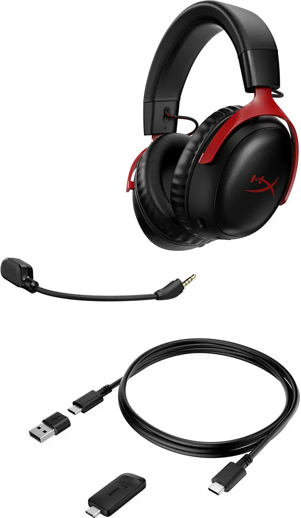 Навушники з мікрофоном HyperX Cloud III Wireless Black/Red (77Z46AA) - фото 4