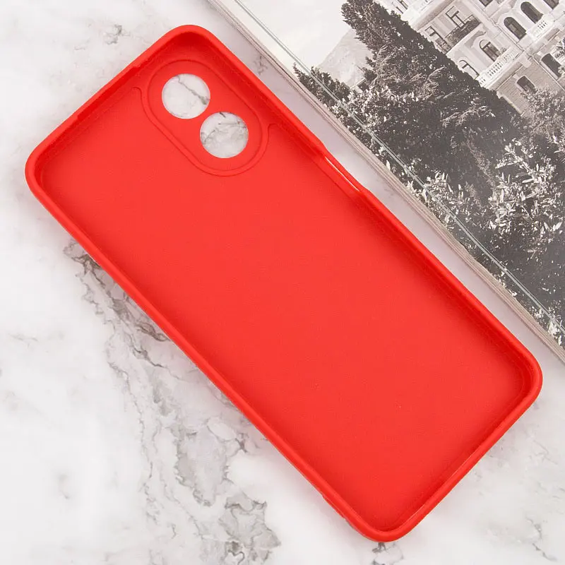 Силиконовый чехол Candy Full Camera для Oppo A38 / A18 Красный / Red - фото 3