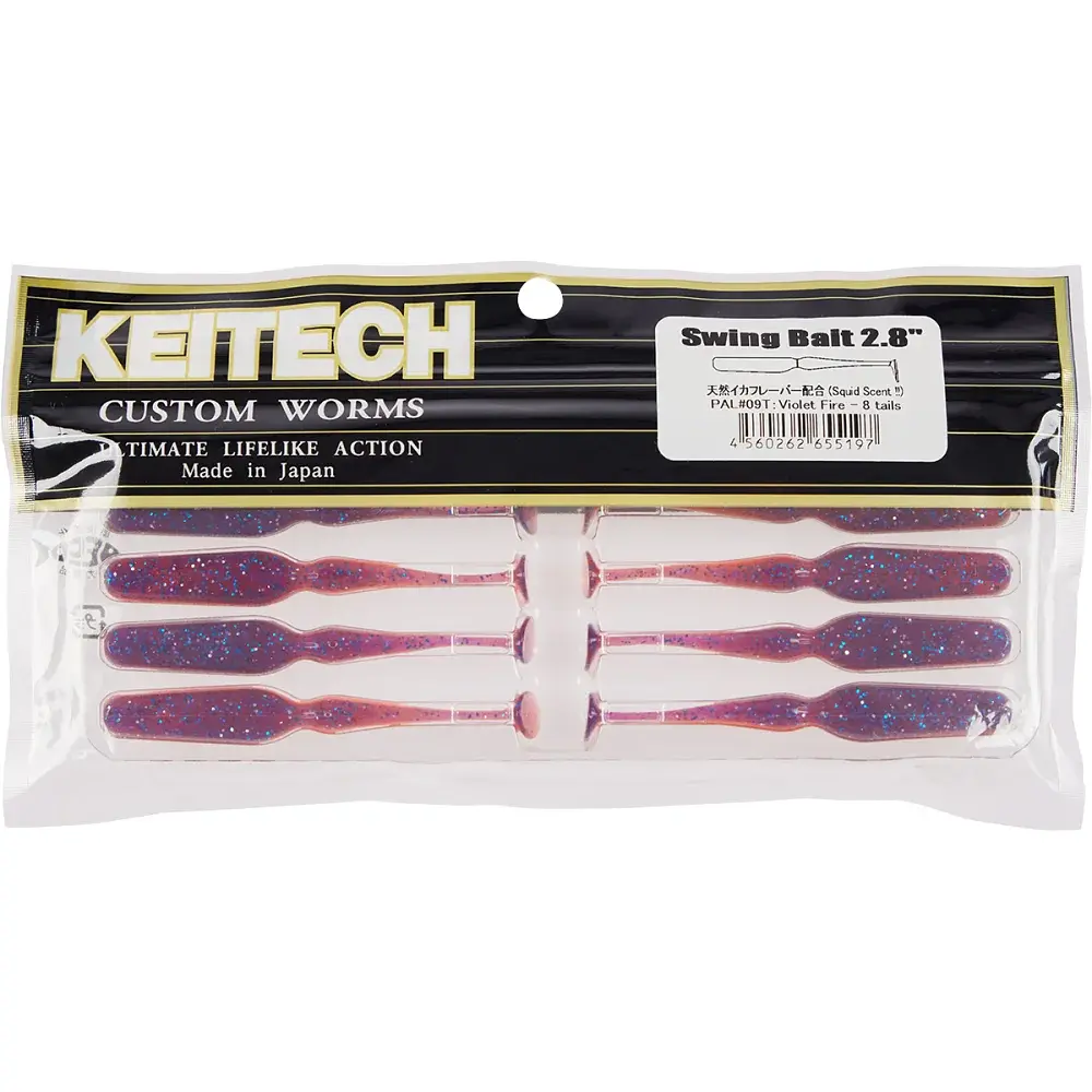 Силікон Keitech Swing Bait 2.8" PAL#09 Violet Fire (8 шт/уп) - фото 2