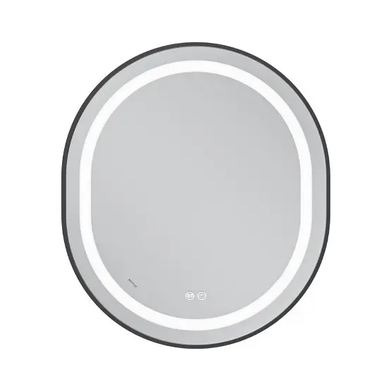 Дзеркало Mixxus Premium ELLIPSE MV05-80x70-REVERSE BLACK (LED Touch, Anti-fog (3-6kK)) (MP6646) - фото 2
