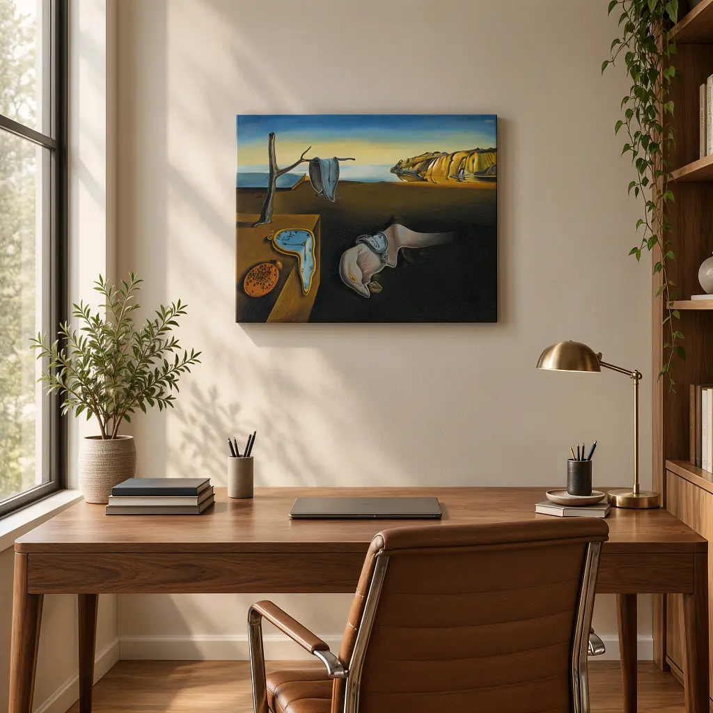 Інтер'єрна картина Постійність пам'яті, Сальвадор Далі, Salvador Dalí, Persistence of Memory, інтер'єрний декор, 45×60 см (id6356) - фото 2