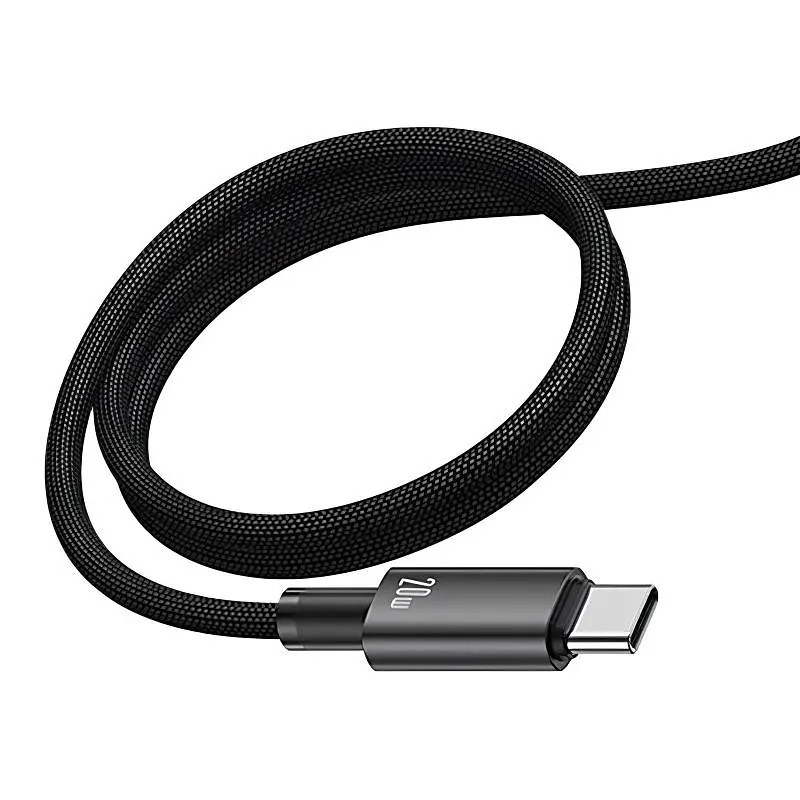 СЗУ Usams US-CC261 GaN JC Ser. 20W (2USB-C) + кабель Type-C to Type-C Black - фото 7