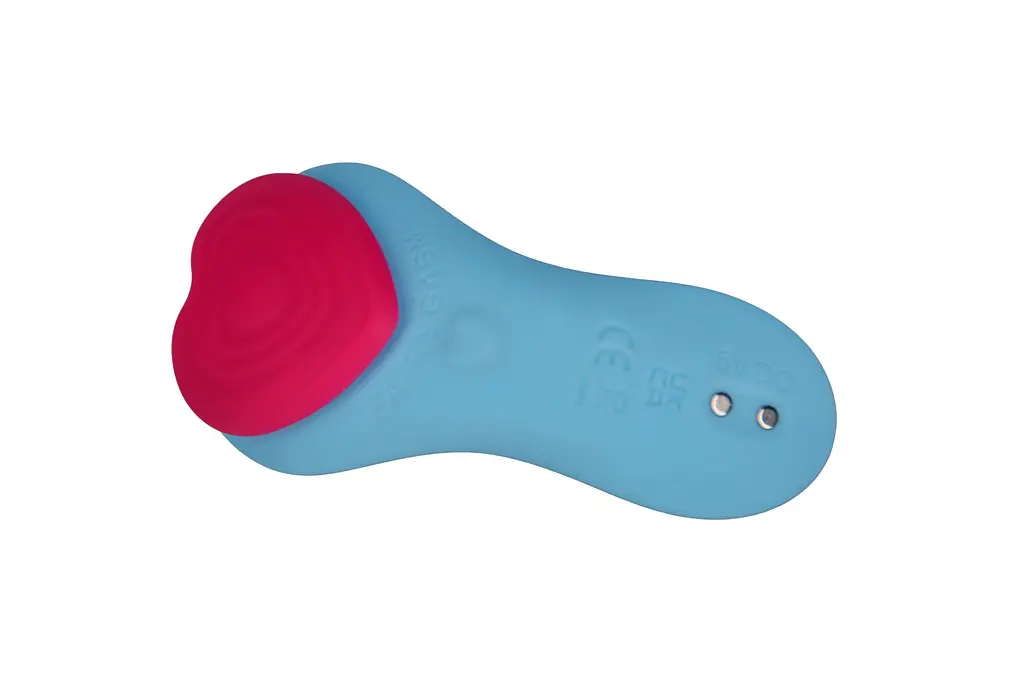 Вібратор FairyGasm HeartGem 10 см блакитний - фото 5