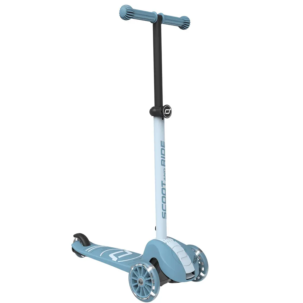 Самокат Scoot and Ride Highwaykick-3s колеса світяться 3+ років сіро-синій (SR-00933) - фото 7