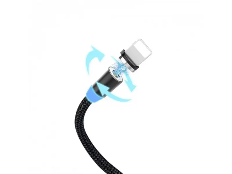 Кабель SkyDolphin S59L Magnetic USB - Lightning 1м, Black (USB-000440) - фото 3