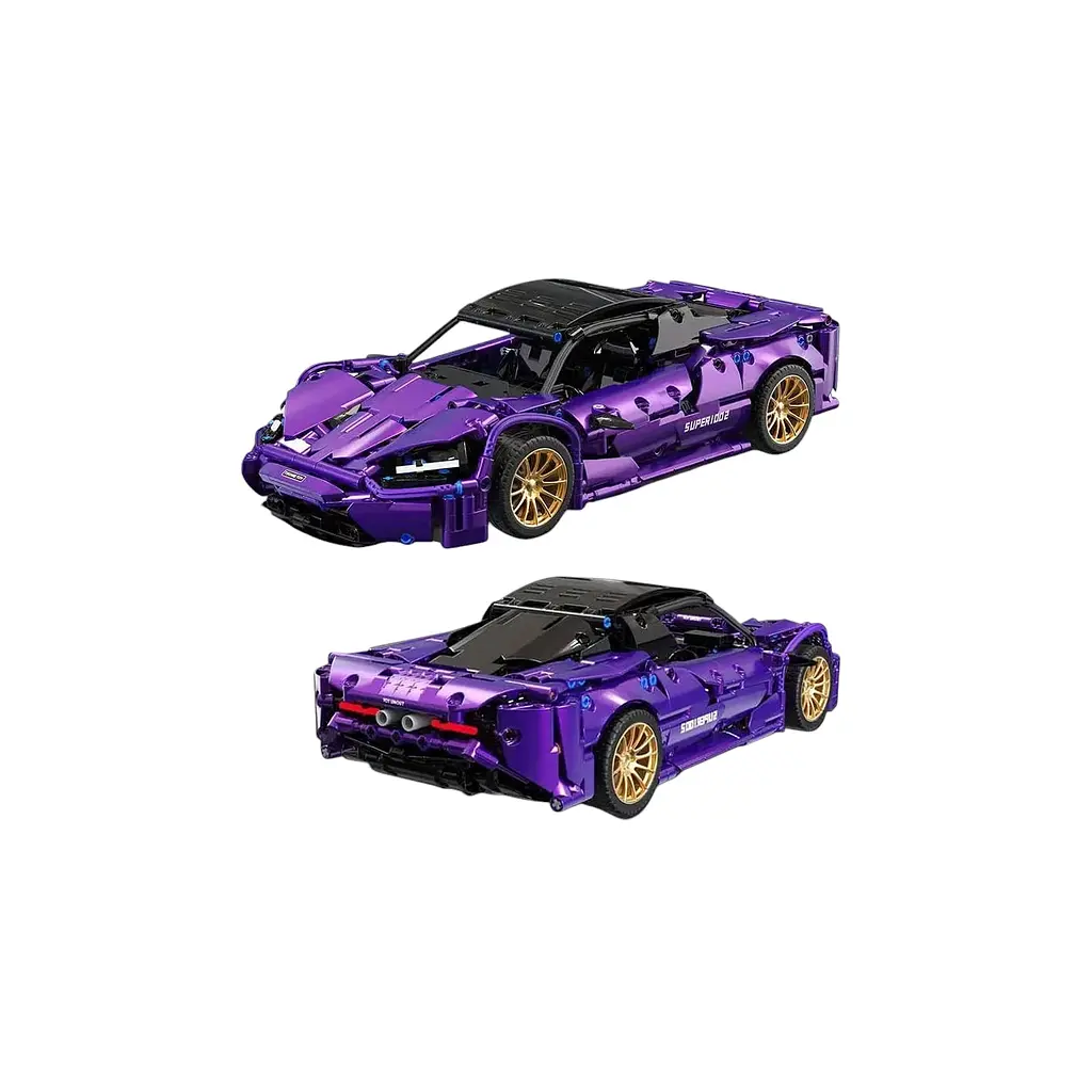 Конструктор Ramiz "Спортивный автомобиль" фиолетовый 1273 шт. деталей 1002 - фото 3