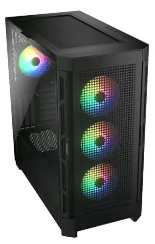 Корпус Cougar Duoface Pro RGB Black, без БЖ, ATX / Micro ATX / Mini ITX, USB 3.0 x2, USB 2.0 x1, Type-C Gen 2, RGB підсвічування, 4x120 ARGB, загартоване скло, 240x496x465 мм - фото 2