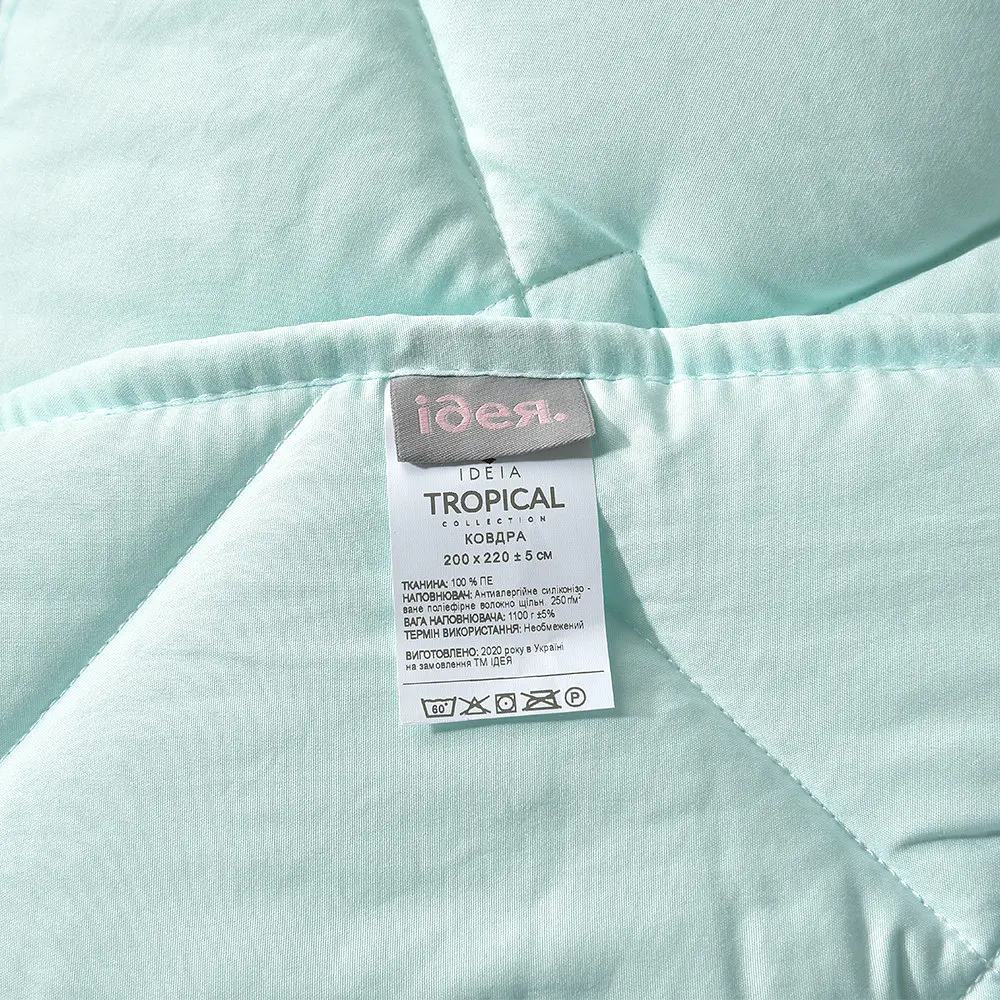 Набір Ideia Tropical ковдра 140х210 + подушка 50х70 всесезонний м'ята 8-32432*002 - фото 7