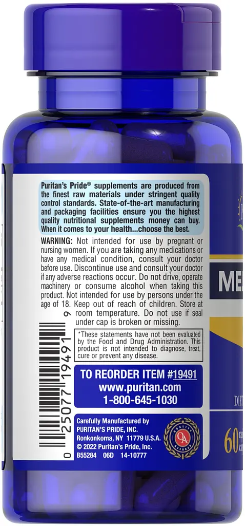 Мелатонін Puritan's Pride Melatonin 10 mg 60 капсул - фото 3