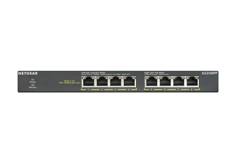 Коммутатор GS308PP 8xGE PoE, 83Вт, Неуправляемый NETGEAR teh0018193 - фото 2